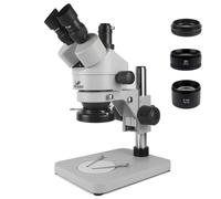 7X-45X Continuous Zoom Stereo Trinocular Microscope Barlow Lens For Phone Lab PCB Watch Jewelry Repair Soldering