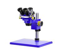 7X-50X Trinocular Stereo Microscope, Portable Biological Microscope, with CTV 0.45X Adapter/WF10X/25MM Non-adjustable Eyepiece, 0.7X-5X Continuous Zoom, for Students, Adults, Beginner