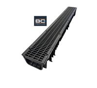 7X Clark Drain A15 Drainage Channel 1M X 127mm X 80mm Deep Plastic Linear Channel Drain With Grating