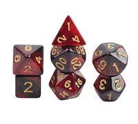 7x Polyhedral Dice Party Game Dice Game for DND Table Game Star Red