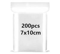 7x10cm Small Grip Seal Bags 200Pcs Mini Sealable Plastic Bags Little Clear Ziplock Bag Reusable Tiny Transparent Polythene Pouches for Storage Beads Cookies Candies Jewellery