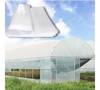 7x11m Heavy Duty 120 Micron Waterproof Plastic SheetingClear Polytunnel Cover Dust Sheet for Greenhouse Farming Floor Protection Painting and Outdoor Use