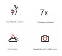 7X18 Mini Monocular with Comfortable Viewing, Smartphone Clip for Photography and Video Recording During Events