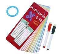 7x18cm Math Multiplication Flash Learning Cards - Learning Math Flash Cards For Kids, Math Manipulatives Division Flash Cards, 14X Numbers Math Game At School Home For Kids 3+