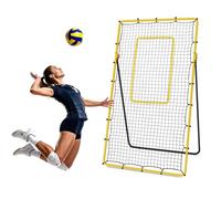 7x4 Ft Volleyball Rebounder Net Adjustable Pitchback Trainer for Solo Practice Volleyball Training Equipment Bounce Back Net for l Development & Fielding Drills
