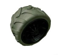 7x4 Inch Replacement Camping Cart Wheel Made of Solid PU, Folding Design for Garden and Beach Utility Trolleys with Strong Tensile Strength (black gray)