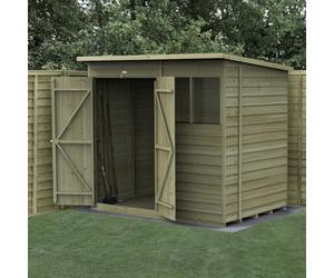 7x5 Forest 4Life Pent Shed with Double Doors - 7x5 Forest 4Life Pent Shed with Double Doors - Delivery Only