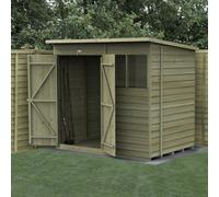 7x5 Forest 4Life Pent Shed with Double Doors - 7x5 Forest 4Life Pent Shed with Double Doors - With Installation on customers prepared base