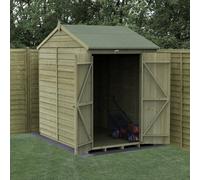 7x5 Forest 4Life Reverse Apex Windowless Shed with Double Doors - 7x5 Forest 4Life Reverse Apex Windowless Shed with Double Doors - With Installation