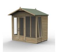 7x5 Forest Beckwood Shiplap Apex Summerhouse with Double Doors - 25yr Guarantee - 1 Side Opening Window - Delivery Only