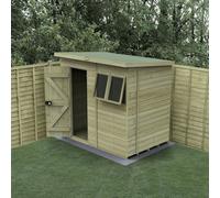 7x5 Forest Timberdale TG Pressure Treated Pent Shed - With Both Opening Windows - Delivery Only