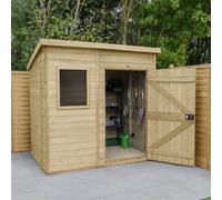 7x5 Forest Timberdale Tongue and Groove Pent Shed - 7x5 Forest Timberdale Pent Shed - With installation of customers prepared base