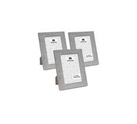 7x5 Inch Smoke Grey Wood Photo Frame set of 3, 5x7 Inch Picture frames 3 Pack With Glass Front for Tabletop or Wall Display