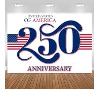 7x5ft America 250 Backdrop 250th Anniversary Party Decorations Red Blue American Flag Photography Background American National Day 250th Birthday Banner Photo Studio Props