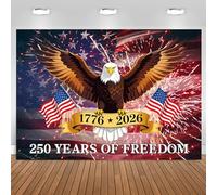 7x5ft America 250 Backdrop 250th Anniversary Party Decorations USA Flag Eagle National Day Photography Background American 250th Birthday Banner Photo Studio Props