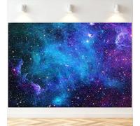 7x5FT Cosmic Galaxy Backdrop Purple Blue Outer Space Nebula Starry Stars Background Universe Theme Birthday Party Decorations for Kids Adults Baby Shower Photo Studio Props Supplies