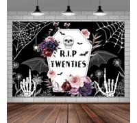 7x5ft Gothic 30th Birthday Party Backdrop, RIP Twenties Death to Your Twenties 20s Funeral for My Youth Adult Party Cake Table Decoration Background Halloween Backdrop Banner Photo Booth Props