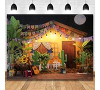 7x5ft Mexican Fiesta Theme Photography Backdrop Rustic Wood House Cactus Carnival Party Decor Baby Shower Birthday Background