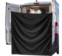 7x6 FT Large Car Curtain Camper Van Rear Door Shower Curtains with Magnetic Hooks Black Campervan Curtains Adjustable Outdoor Camping Shower Camper Van Window Shade for Camping Travelling Napping