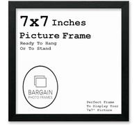 7x7 Inches Black Square Photo & Picture Frame Home Decor Poster Frame (7x7 Inches, Black)