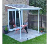 7x7 Palram Canopia Sierra White Clear Patio Cover