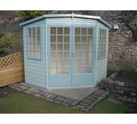7x7 Shire Gold Windsor Corner Summerhouse - 7 X 7 Shire Gold Windsor Corner Summerhouse in Shiplap