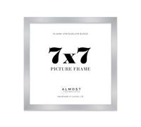 7x7 Silver Picture Frame for Square Photos, Posters, Prints & Artwork, (17.8 x 12.7cm) Wall & Table Display Modern Photo Frame for Home, Office, Gallery Wall, 1 Pack