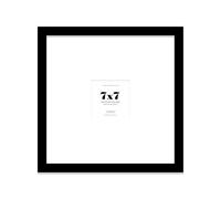 7x7 Square Picture Frame, Display Pictures 3x3 With Mat or 7x7 Without Mat, Wall Hanging & Free Standing Photo Frame, Black, 1 Pack