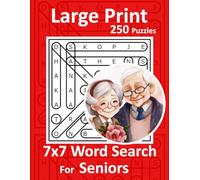 7x7 Word Search Large Print For Seniors: Brain Games Big Letter Puzzles Book Easy & Relaxing For Dementia, Elderly, Alzheimer's Patients And Adults.