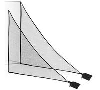 7x7ft 2Pcs Nylon Side Net Golf Accessory with 1 Sang Bag, Easy to Install Side Net for Golf Nets and Simulator Premium Sports Net Hitting Nets (Black)