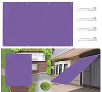 7x7M Sun Shade Sail - Weather Resistant UV Protection for Balcony & Patio Windproof Privacy Cover with Tension Ropes Purple Outdoor Canopy 22173
