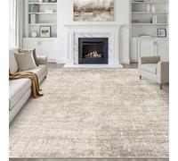 7x9 Area Rug Living Room: Washable Large Neutral Brown Rug Abstract Soft Modern Stain Resistant Indoor Floor Non-Slip Carpet for Bedroom Nursery Kids Office Playroom Dining Room Under Table Home