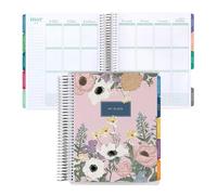 7x9 Coiled Life Planner (January 2026 - December 2026) - Bouquet classic cover, vertical layout, Hexagon theme, platinum coil