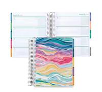 7x9 Coiled Life Planner (January 2026 - December 2026) - Layers Colorful classic cover, horizontal layout, Hexagon theme, platinum coil
