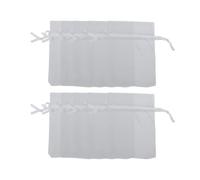 7x9cm White Organza Drawstring Gift Bags 100 Pcs Set