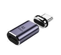 7xinbox USB C Magnetic Adapter 24Pins ,Type C Connector Female to Male Support 40Gbps Data Transfer,100W Quick Charge Compatible with All USB Type-C Devices (Straight)