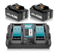 8.0Ah Compatible with Makita 18V Batteries and Charger, 18V Battery Charger | with Battery BL1830 BL1815 BL1830B BL1850 BL1850B BL1860 BL1860B BL1820 BL1835 BL1840 BL1845 Cordless Tools+6 FastA Charger