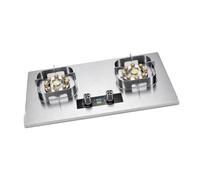 8.0KW Gas Cooker - 2 Burners Gas Stove, Thick Square Stainless Steel Camping Hob, Accidental Flameout Protection Device, Double Side Independent(LPG)