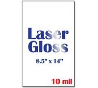8 1/2" x 14" Legal Size Glossy Cardstock for Laser Printers - 50 Sheets - Premium 80lb Cover 10 Mil High Gloss