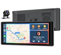 8.1" Wireless Portable Car Play Screen for Apple Carplay & Android Auto,Carplay Screen Car Tablet with Reversing Backup Camera, OTA Upgrade, GPS Navigation/Voice Control/Mirror Link/Bluetooth/AUX/FM