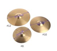 8/10/12 Inch Size Optional Brass Splash Crash Drum For Percussion Instruments Beginners Professional Beginner Copper Alloy Crash Drum