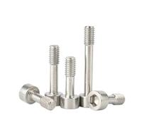 8/10/15pc M3 M4 M5 M6 304 Stainless Steel Hexagon Socket Locking Screw Hand Tighten Thumb Half Thread Screw Prevent Lock Out(M4x12 (15pcs))