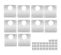 8/10/20Pcs Cabinet Hinge Repair Plate Kit Hinges Cupboard Door Mounting Fixing Plates with Screws Furniture Hardware for Doors Filling Gaps(10pcs 0.6mm)