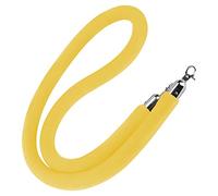 8-10 Ft Twisted Rope for Crowd Control Red Carpet Barrier Rope Safety Queue Line for Events Hotels Hospitals Banks - Yellow 2.2M/7.2Ft Length