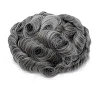 8×10 inch Men Human Hair Toupee,Thin Skin Mens Invisible Hairline Hairpieces for Man, Replacement Wigs(1B65#)