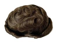 8×10 inch Men Human Hair Toupee,Thin Skin Mens Invisible Hairline Hairpieces for Man, Replacement Wigs Hairline Fine(6#)