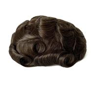 8×10 inch Men Human Hair Toupee,Thin Skin Mens Invisible Hairline Hairpieces for Man, Replacement Wigs(4#)