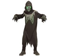 (8-10 years (140 cm)) Child's black and green reaper costume