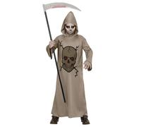 (8-10 years (140 cm)) Halloween children's skeleton grim reaper costume