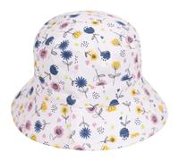 (8-10 Years, White/Blue/Yellow) Trespass Childrens/Kids Zebdee Floral Bucket Hat